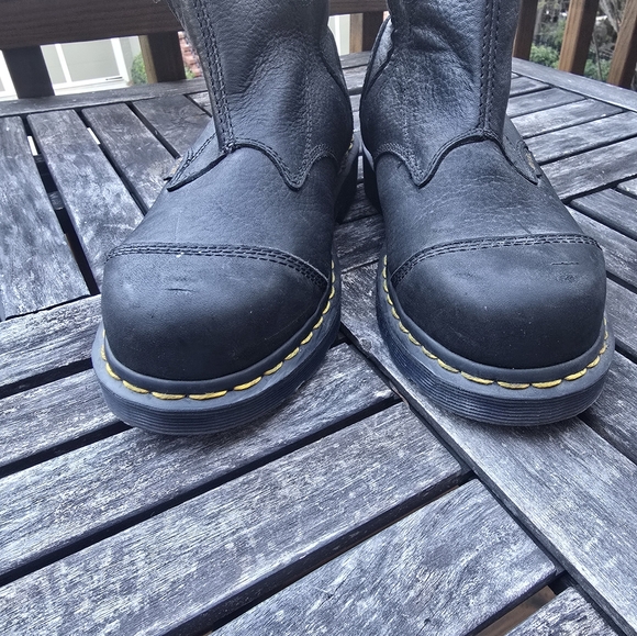 Dr. Martens Black Anti Static Steel Toe Black Leather Chelsea Work Boot 6M - Picture 4 of 14